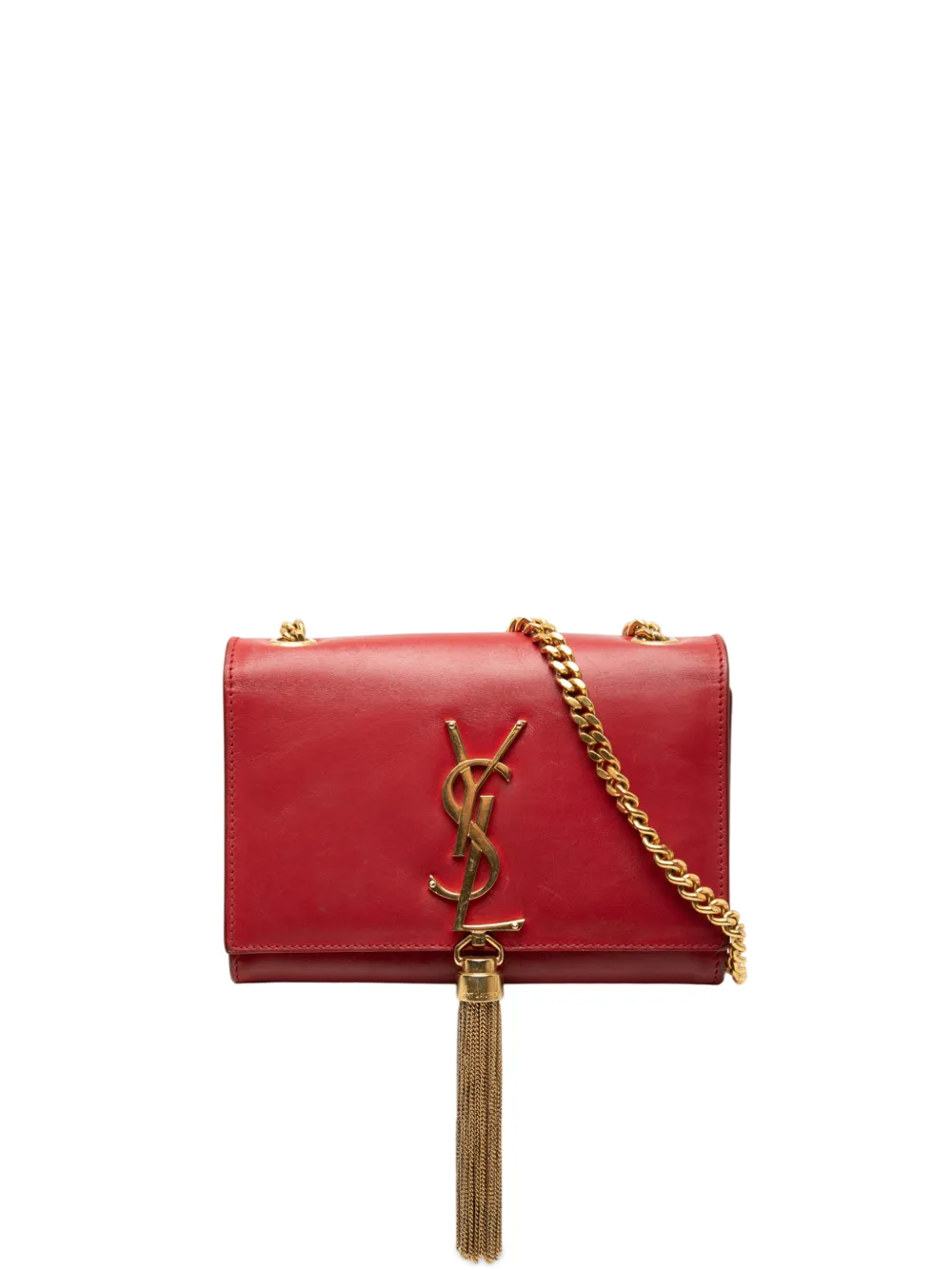 Saint Laurent Pre-Owned 2013 kleine Kate Umhängetasche aus Leder mit Monogramm und Quaste - Rot