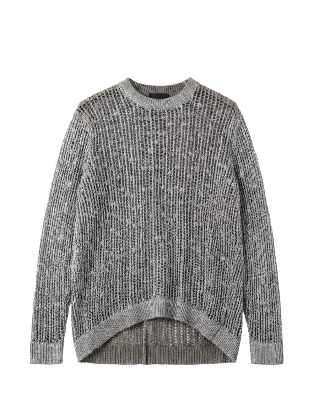 Avant Toi metallic-effect mesh-knit sweater - Grey