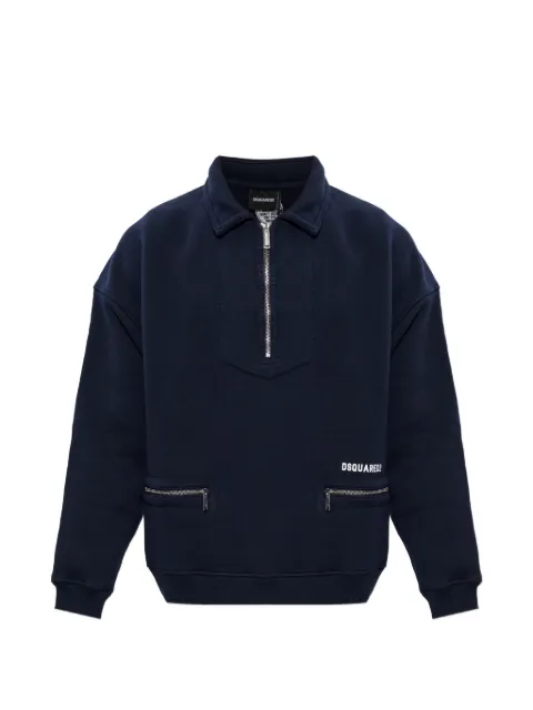 DSQUARED2 sudadera con cuello de polo