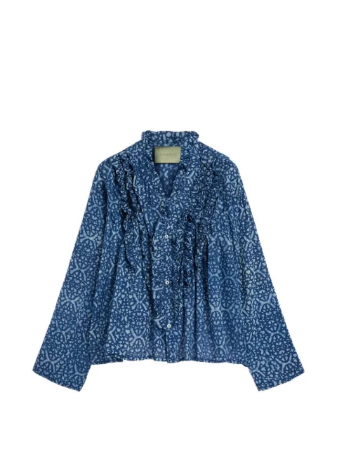 MOMONÌ camisa con volantes estampados