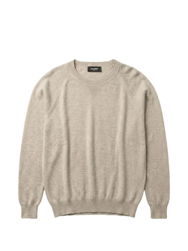 DSQUARED2 アイボリー セーター S イタリー製 DSQUARED2 リブトリム セーター | ニュートラル | FARFETCH JP