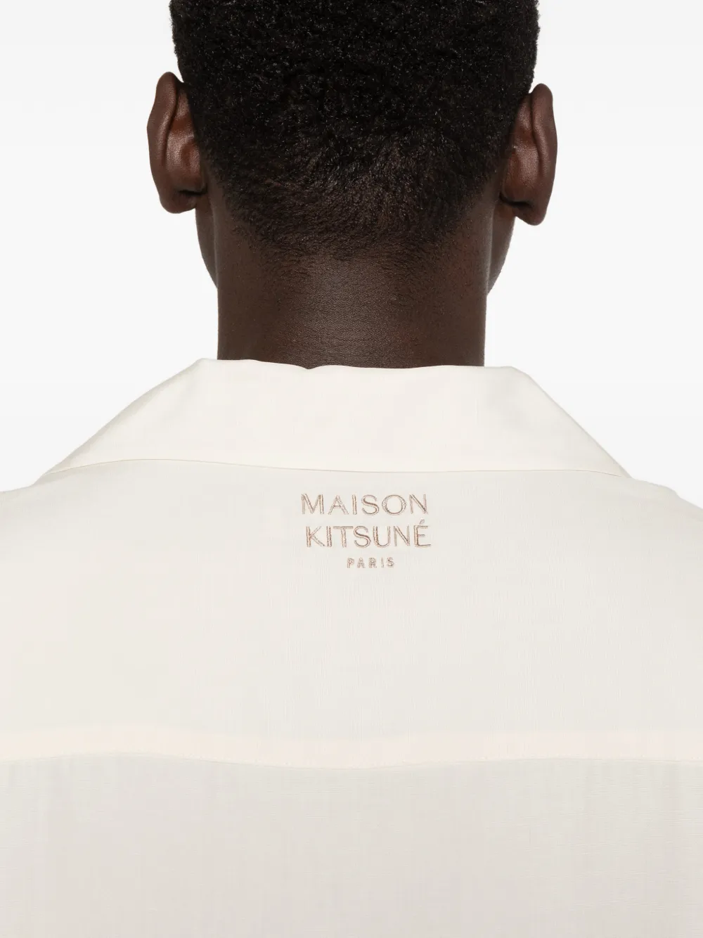 Maison Kitsuné Parisian Monuments overhemd Beige