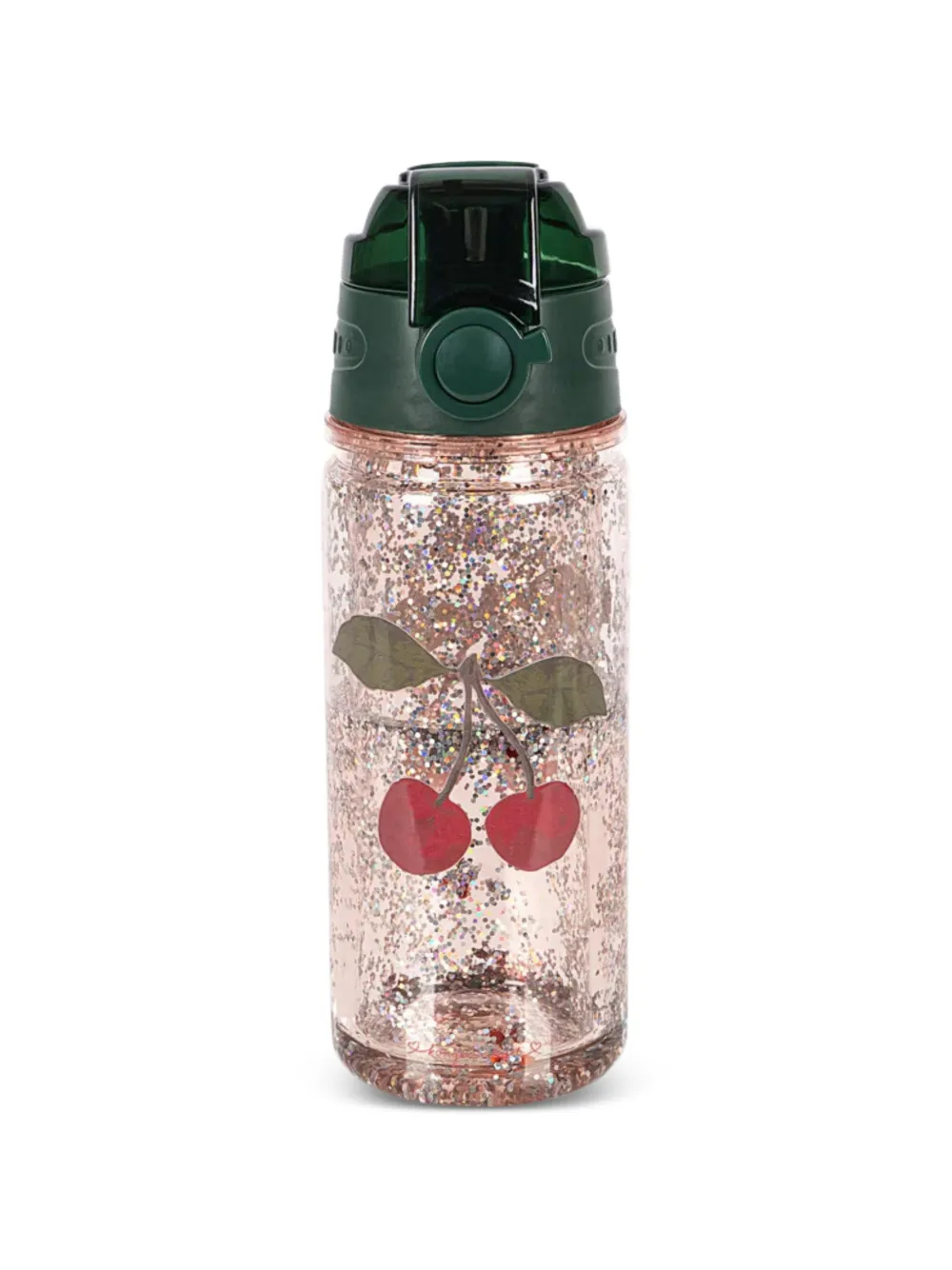 Konges Sløjd cherry-print glitter water bottle - Rosa