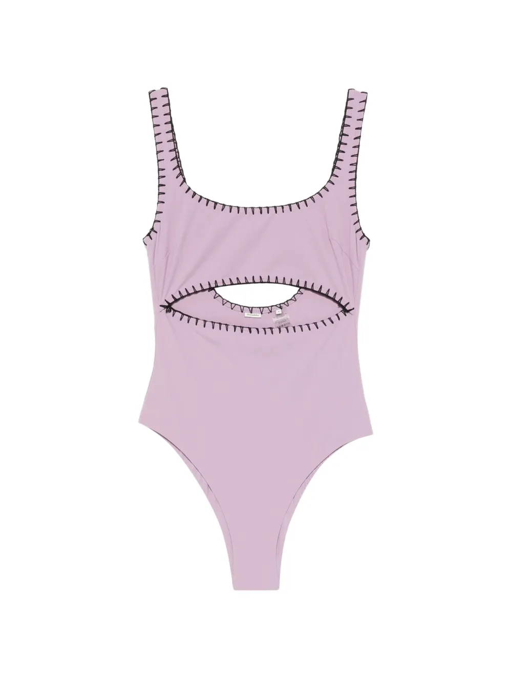 Nanushka crochet-trim cut-out swimsuit - Violett