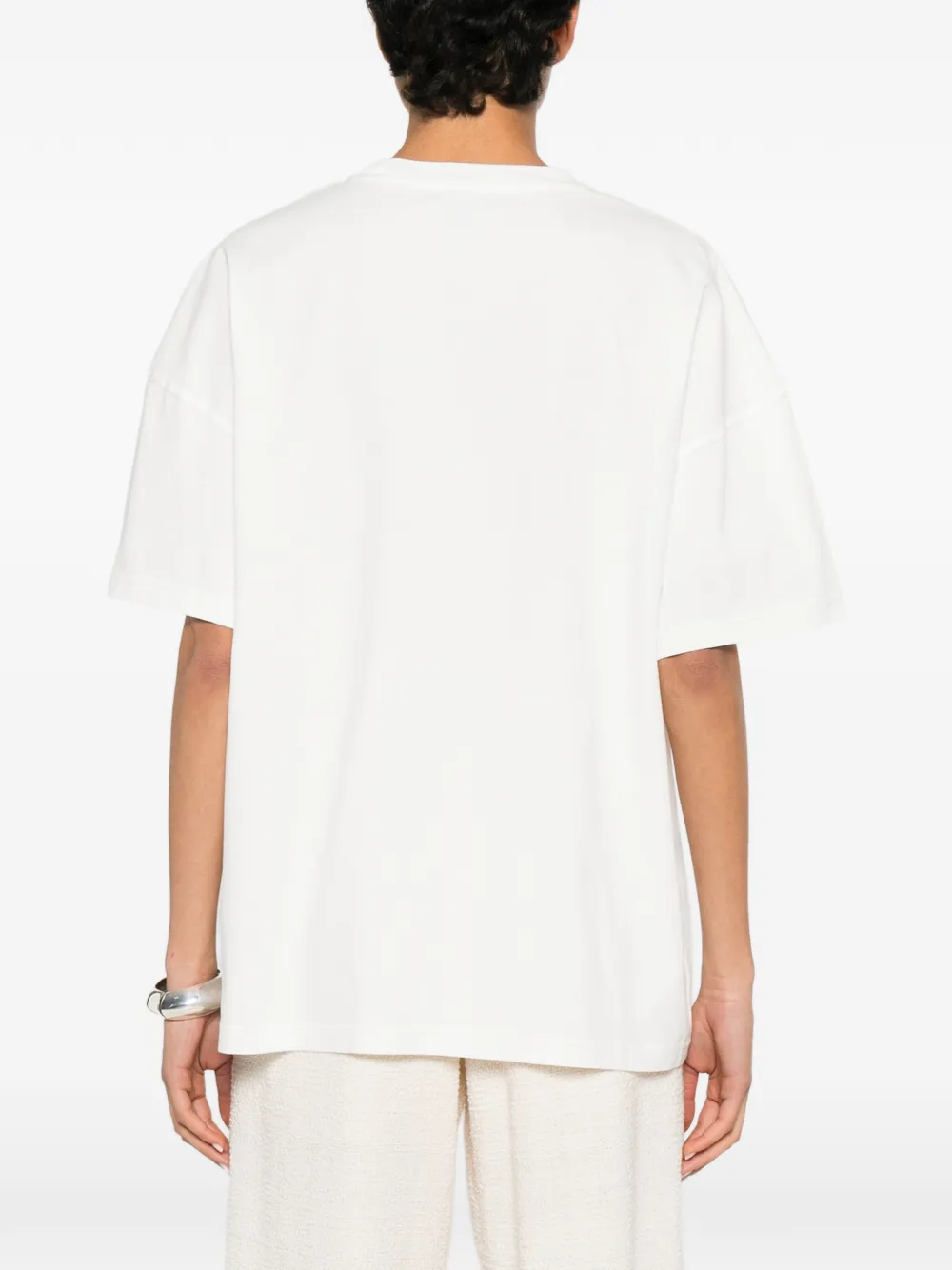 Nanushka Wren oversized T-shirt met paisley-monogram Wit