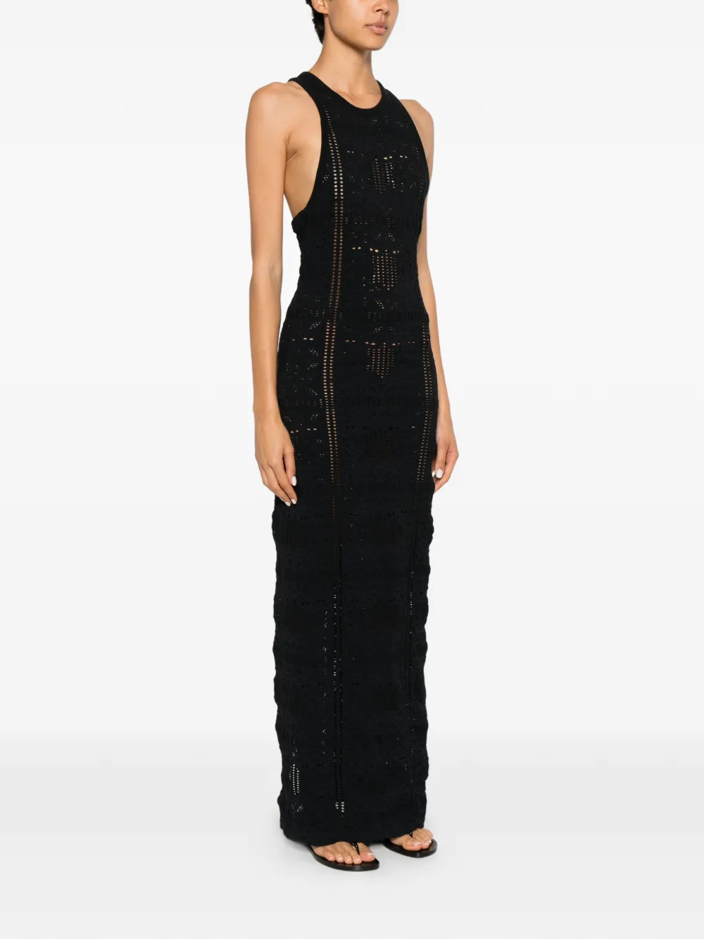 Nanushka Ainhoa maxi-jurk met racerback Zwart