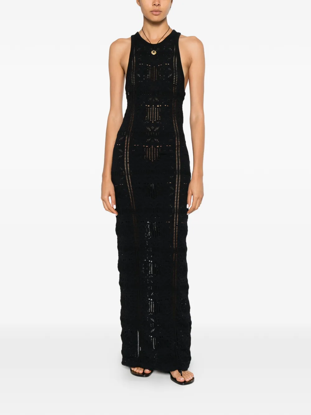 Nanushka Ainhoa maxi-jurk met racerback Zwart
