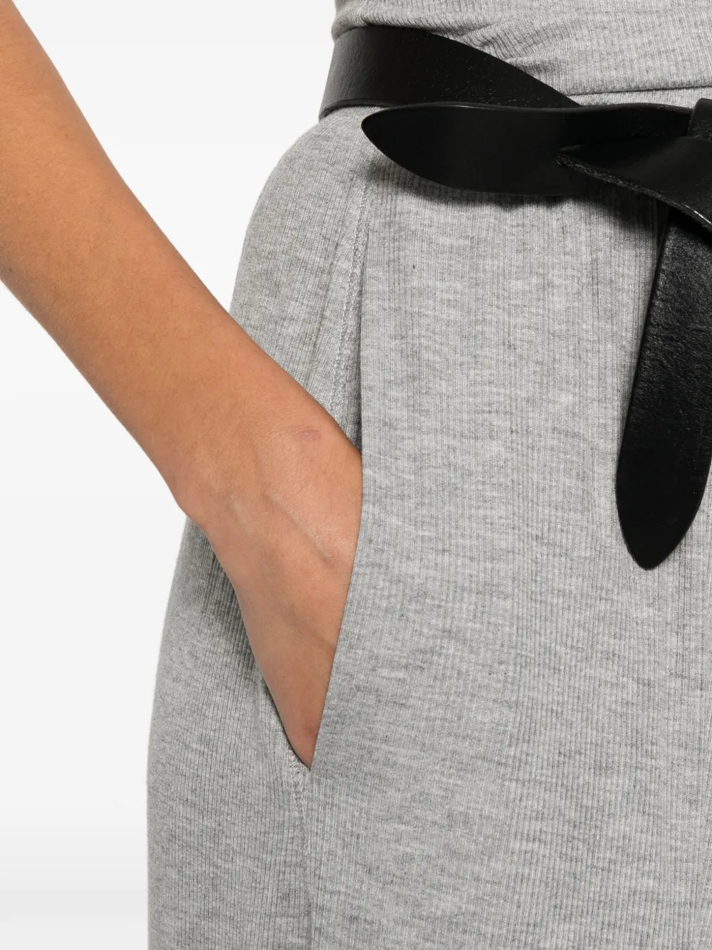 Nanushka Zoela geribbelde broek met barrel-pijpen Grijs