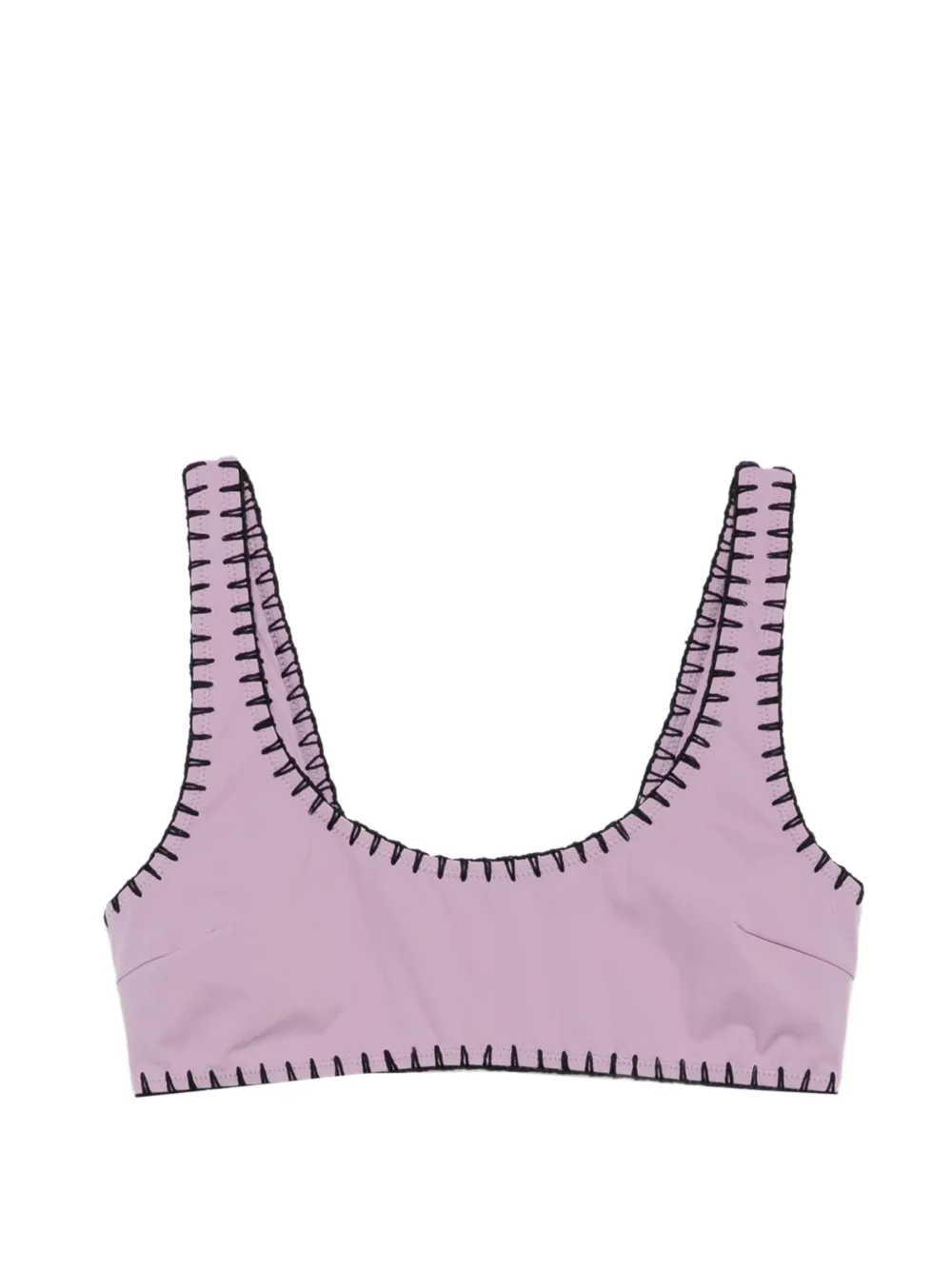 Nanushka blanket-stitch bikini top - Violett