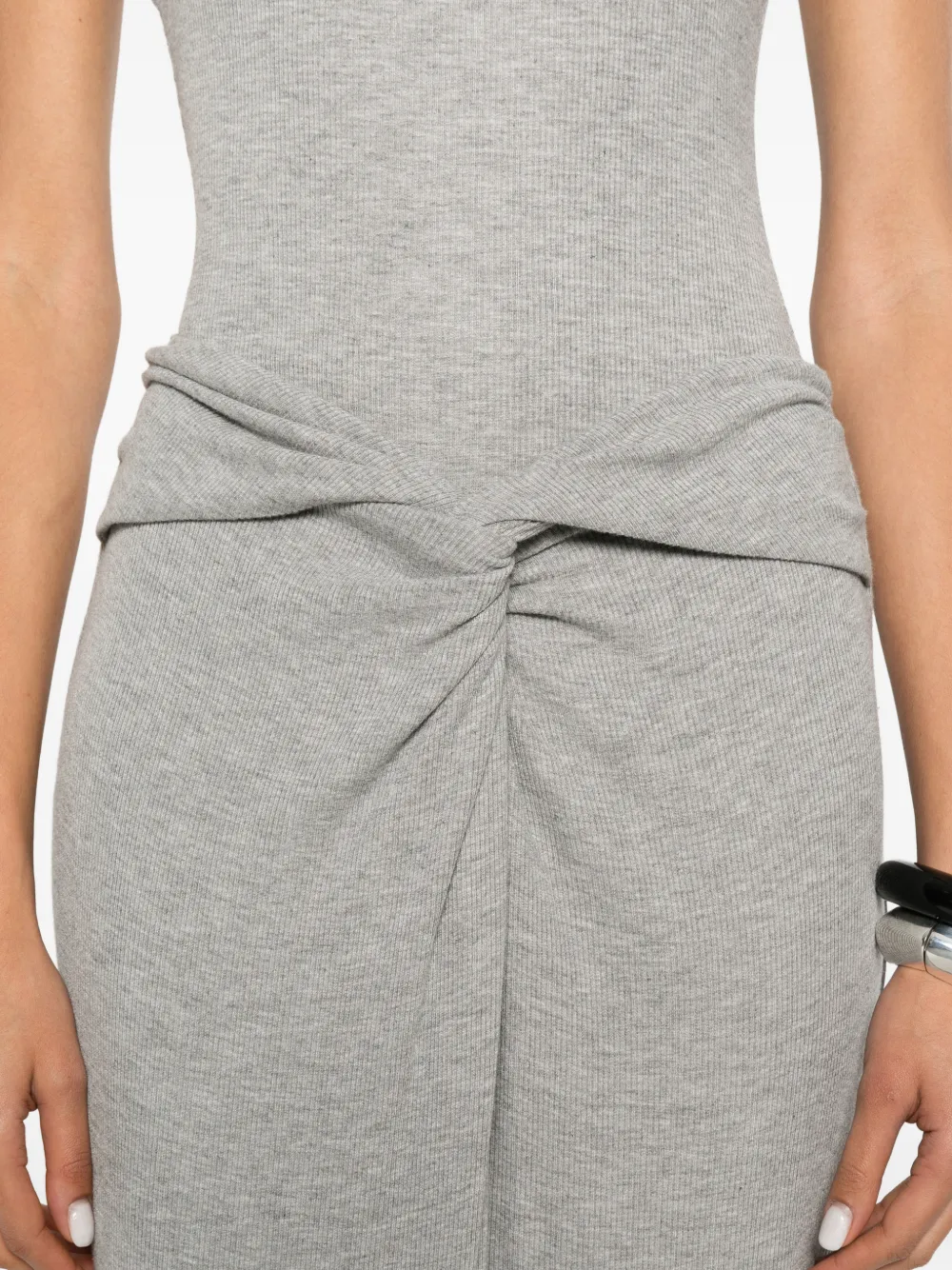 Nanushka Carlene maxi-rok met gedraaide voorkant Grijs