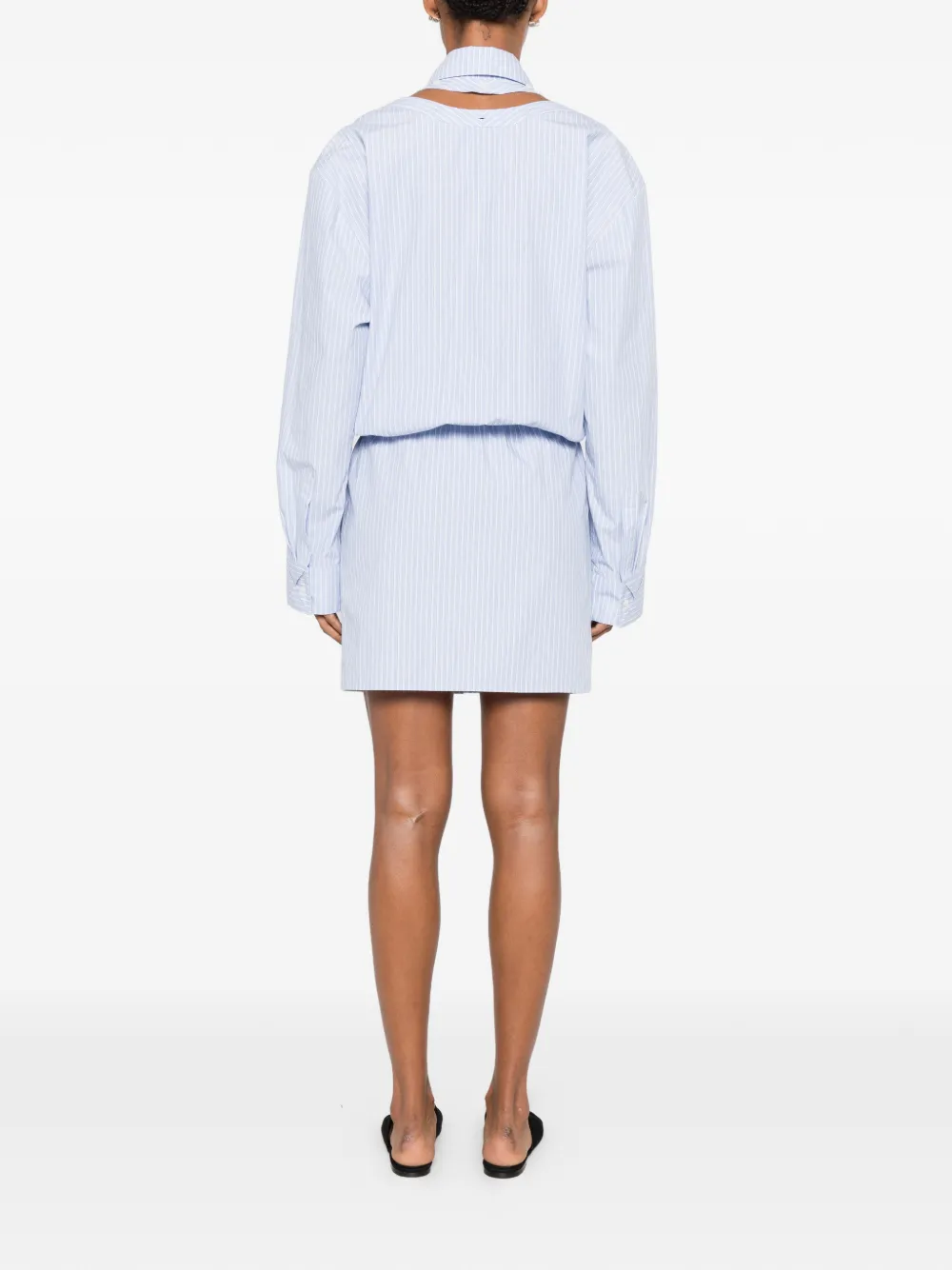 Nanushka Odran gestreepte mini-jurk Blauw