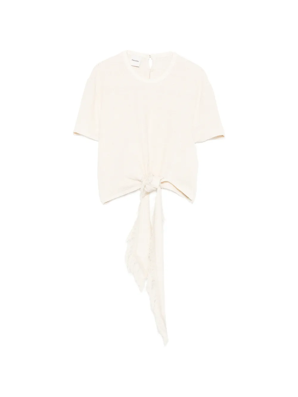 Nanushka Mariel frayed-detail top - Toni neutri