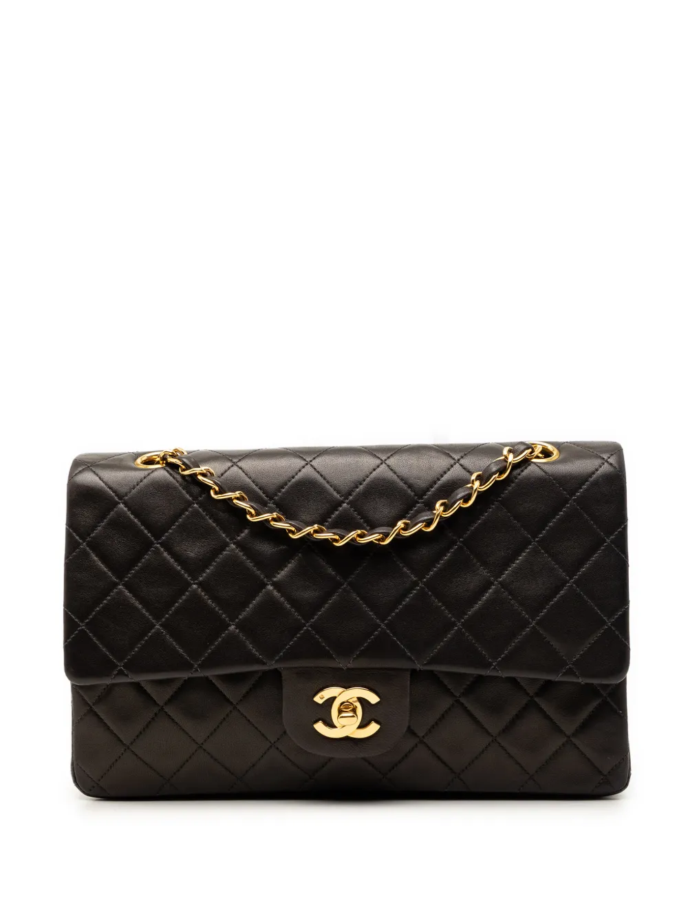 CHANEL Pre-Owned 1991-1994 Medium Classic Lambskin Double Flap shoulder bag - Nero