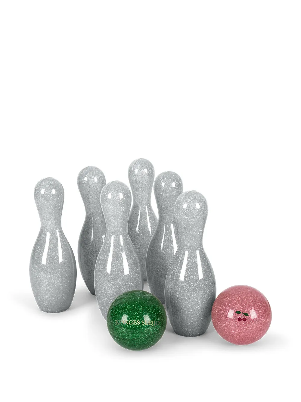 Konges Sløjd glitter-effect bowling set - Silber