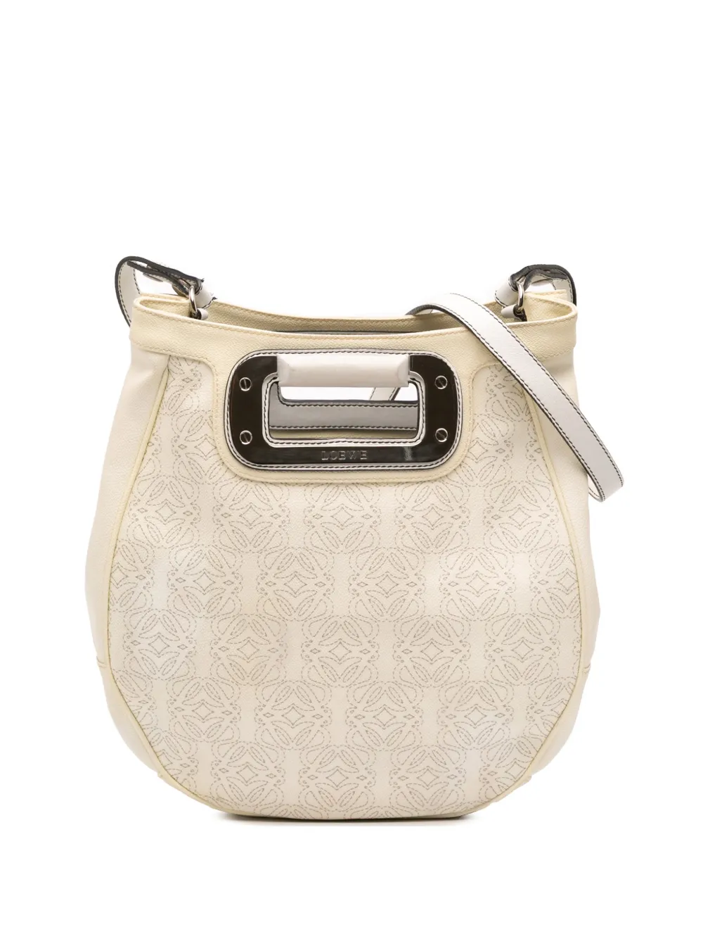 Loewe Pre-Owned 2008 Anagram Leather satchel - Bianco