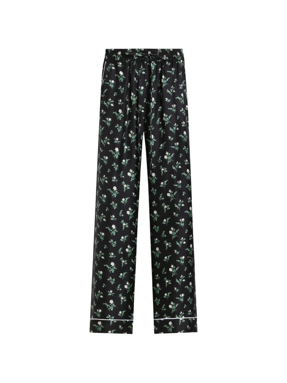 Dolce & Gabbana floral-print palazzo pants - Schwarz