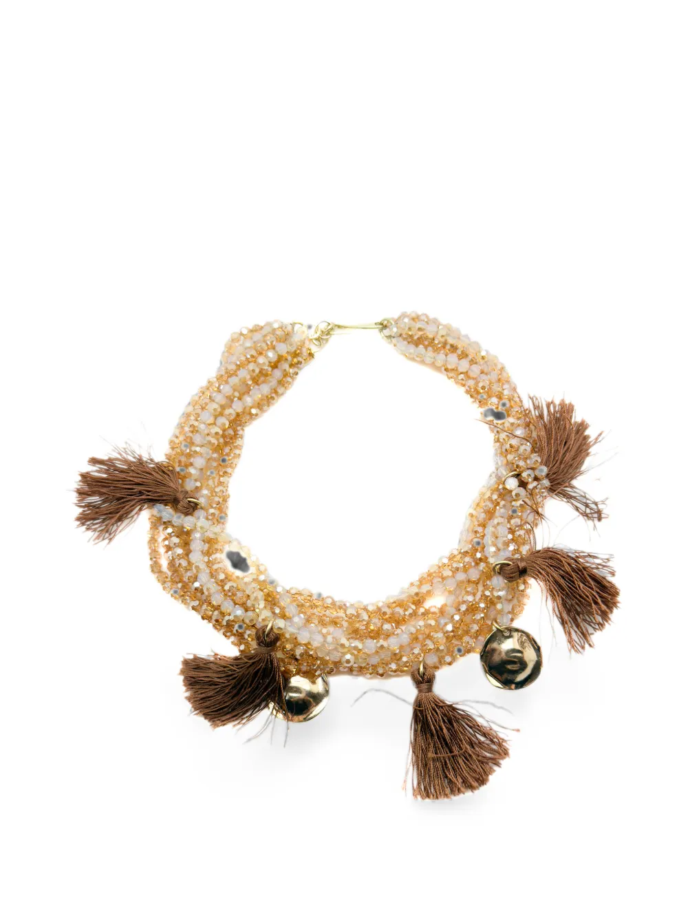 Jennifer Gibson Jewellery 2000s crystal-embellished necklace - Toni neutri