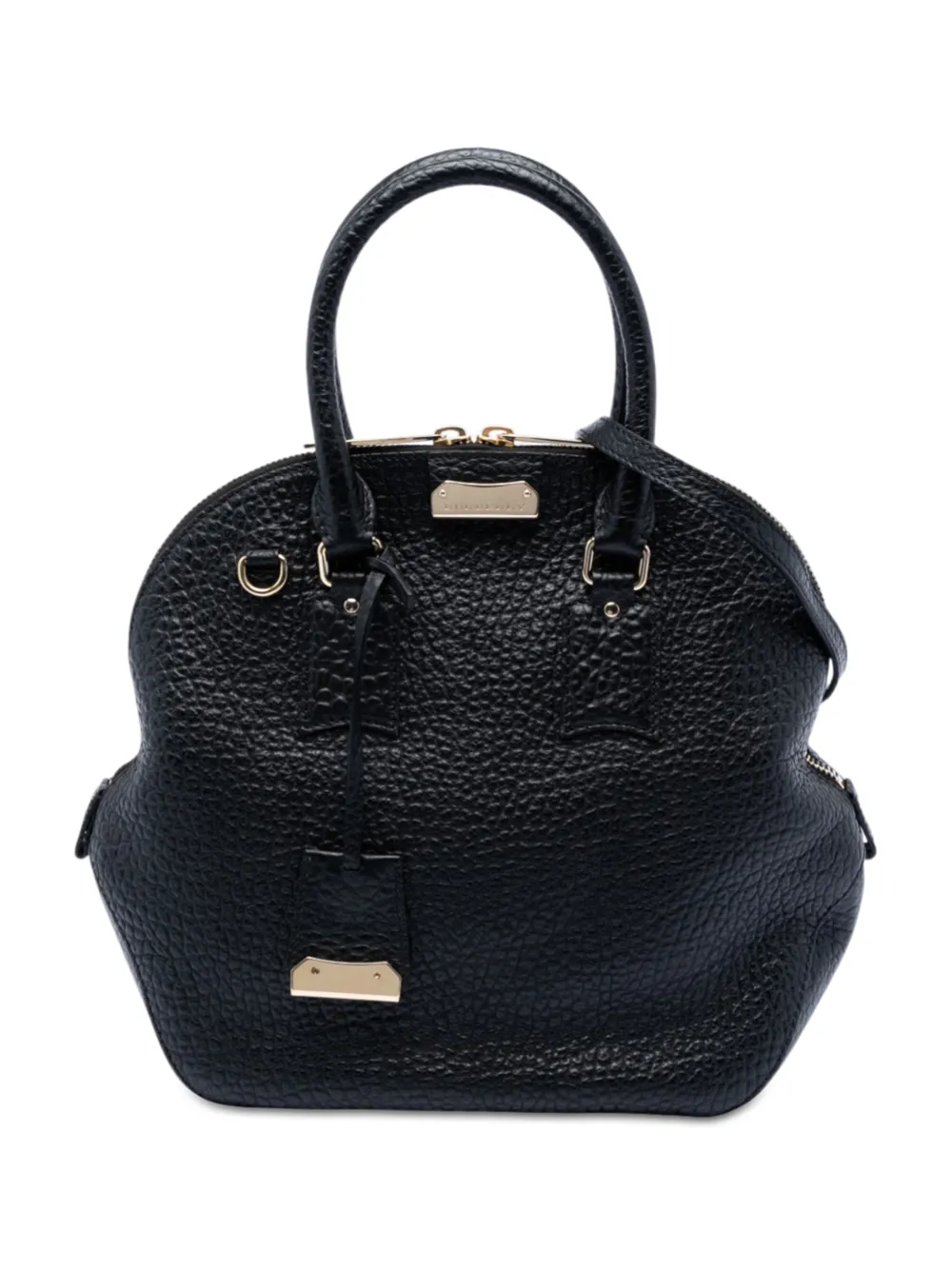 Burberry Pre-Owned 2015-2025 große Heritage Orchard Bowlingtasche aus gekörntem Kalbsleder - Schwarz