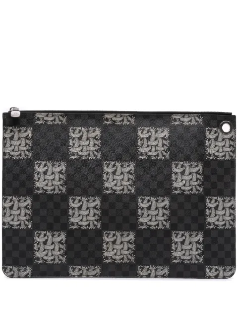 Louis Vuitton Pre-Owned 2015 Christopher Nemeth Damier Graphite Rope Pochette Voyage GM clutch bag