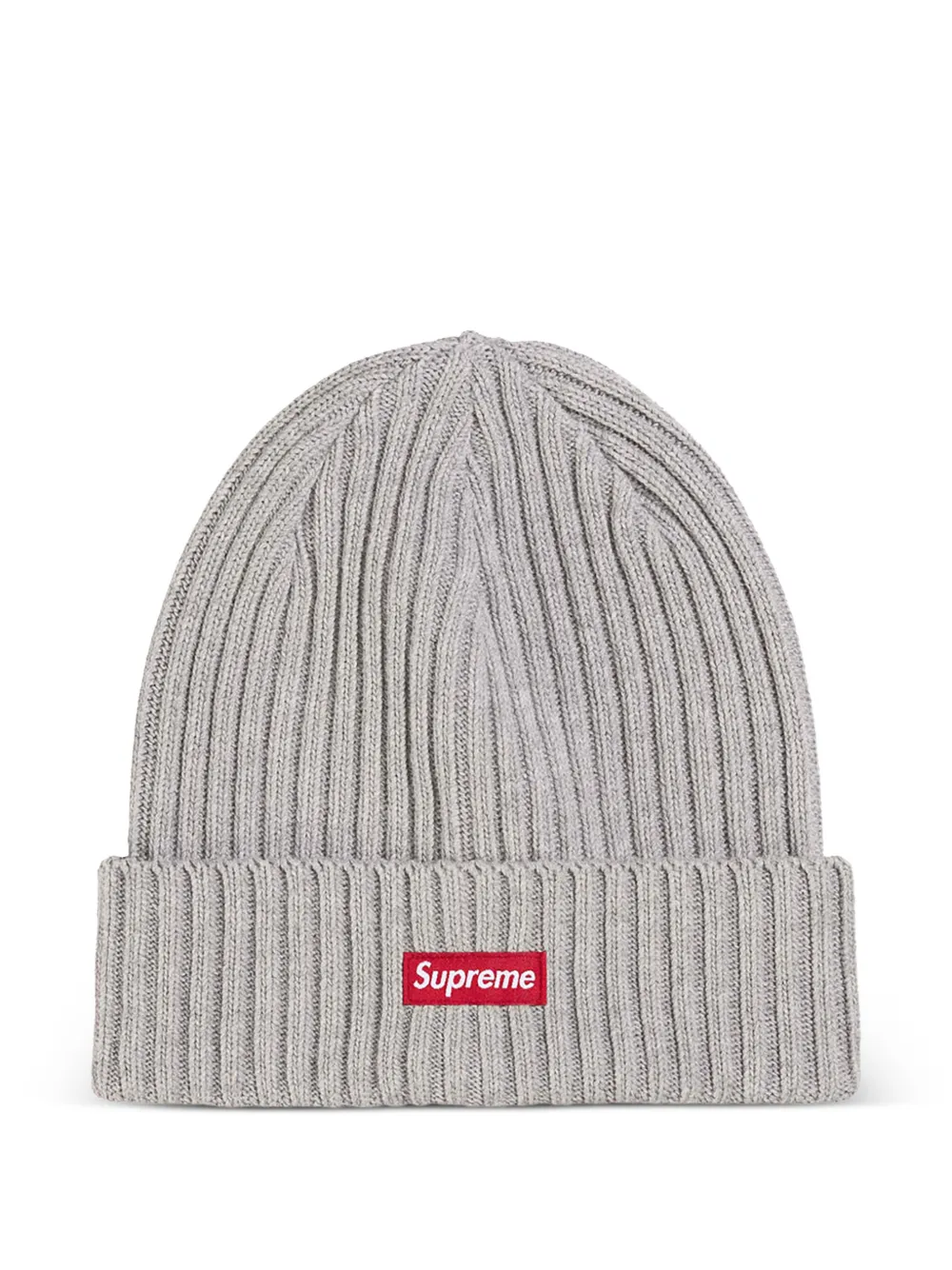 Supreme Overdyed ribbed beanie hat - Grigio