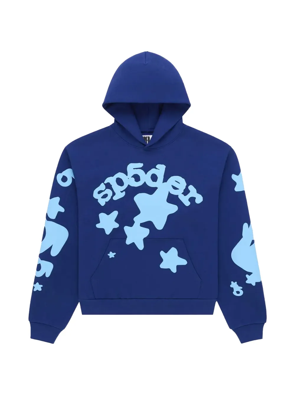 SP5DER Beluga graphic-print hoodie - Blu