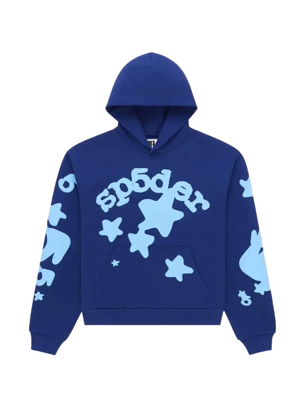 SP5DER Beluga graphic-print hoodie - Blue