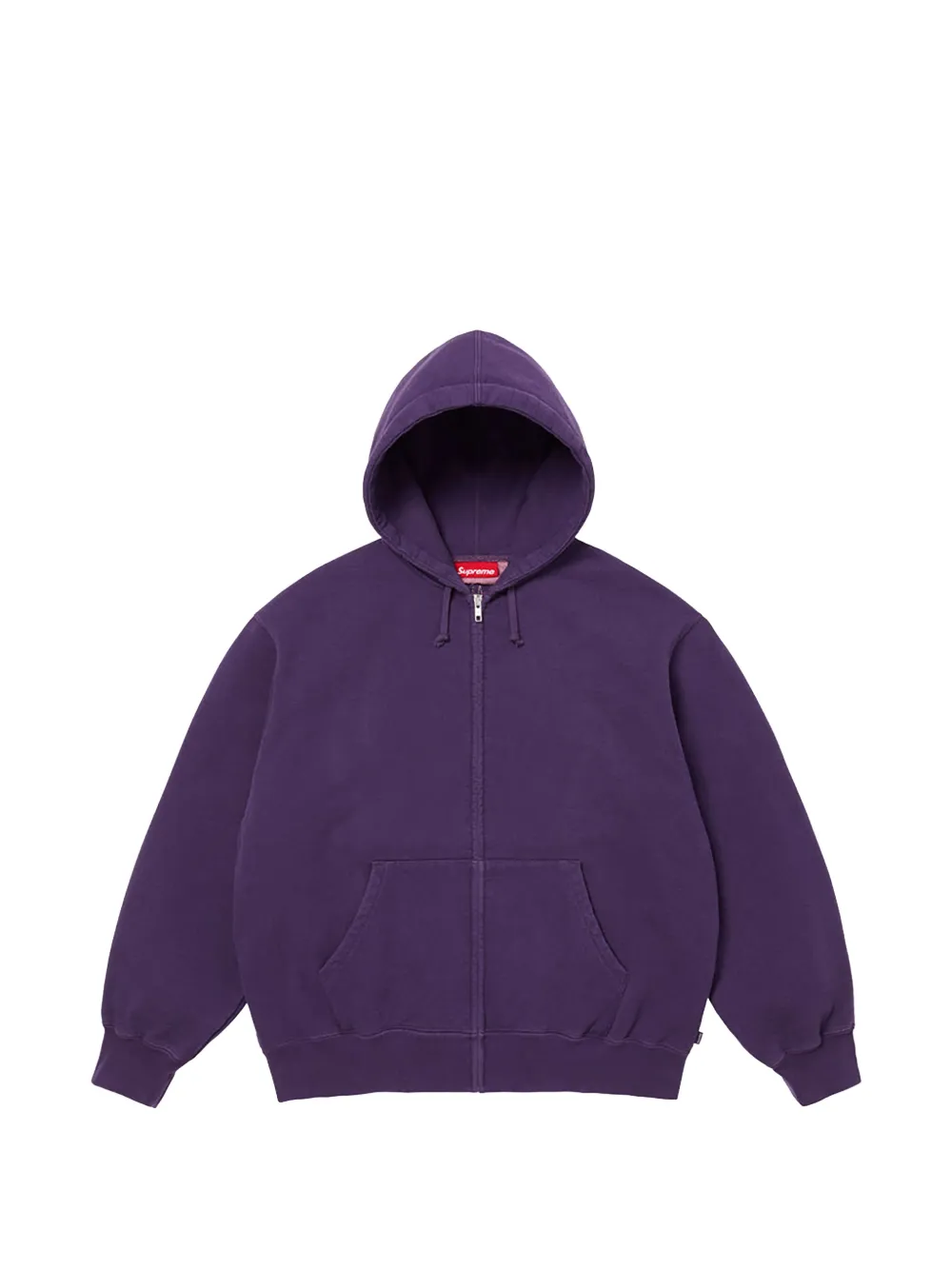 Supreme cut-out zip-up hoodie - Purple