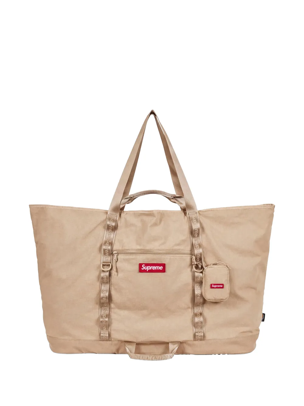 Supreme logo-motif tote bag - Toni neutri