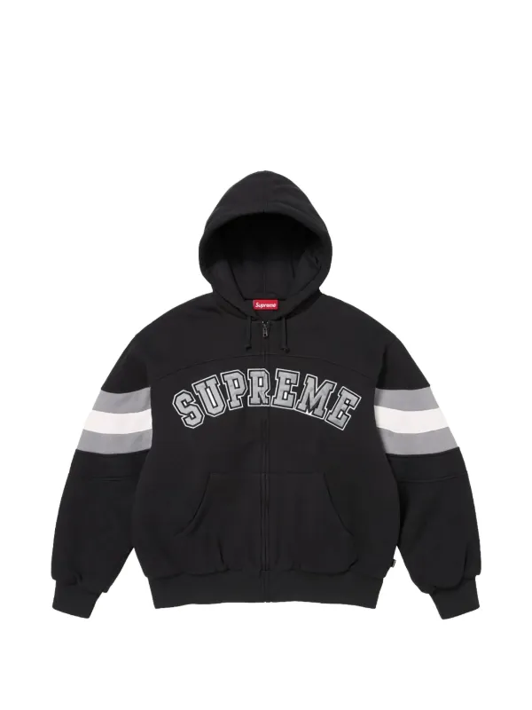 Supreme ロゴジップアップ パーカー | ブラック | FARFETCH JP