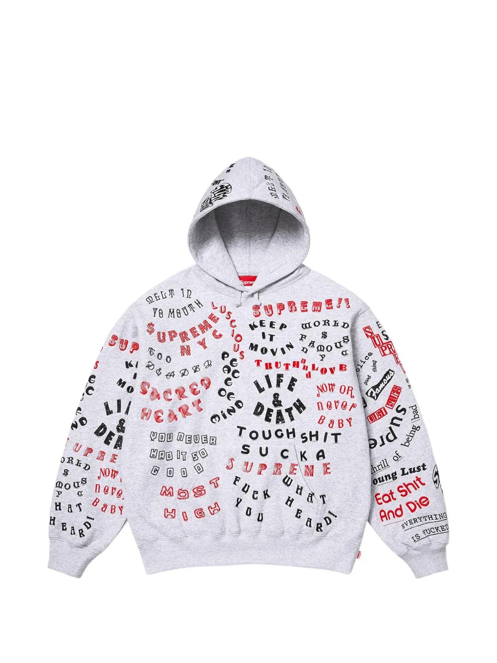Supreme Too Deadly graphic-print hoodie - Grigio