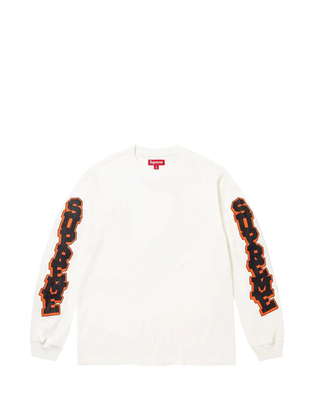 Supreme logo-print long-sleeve T-shirt - Nude