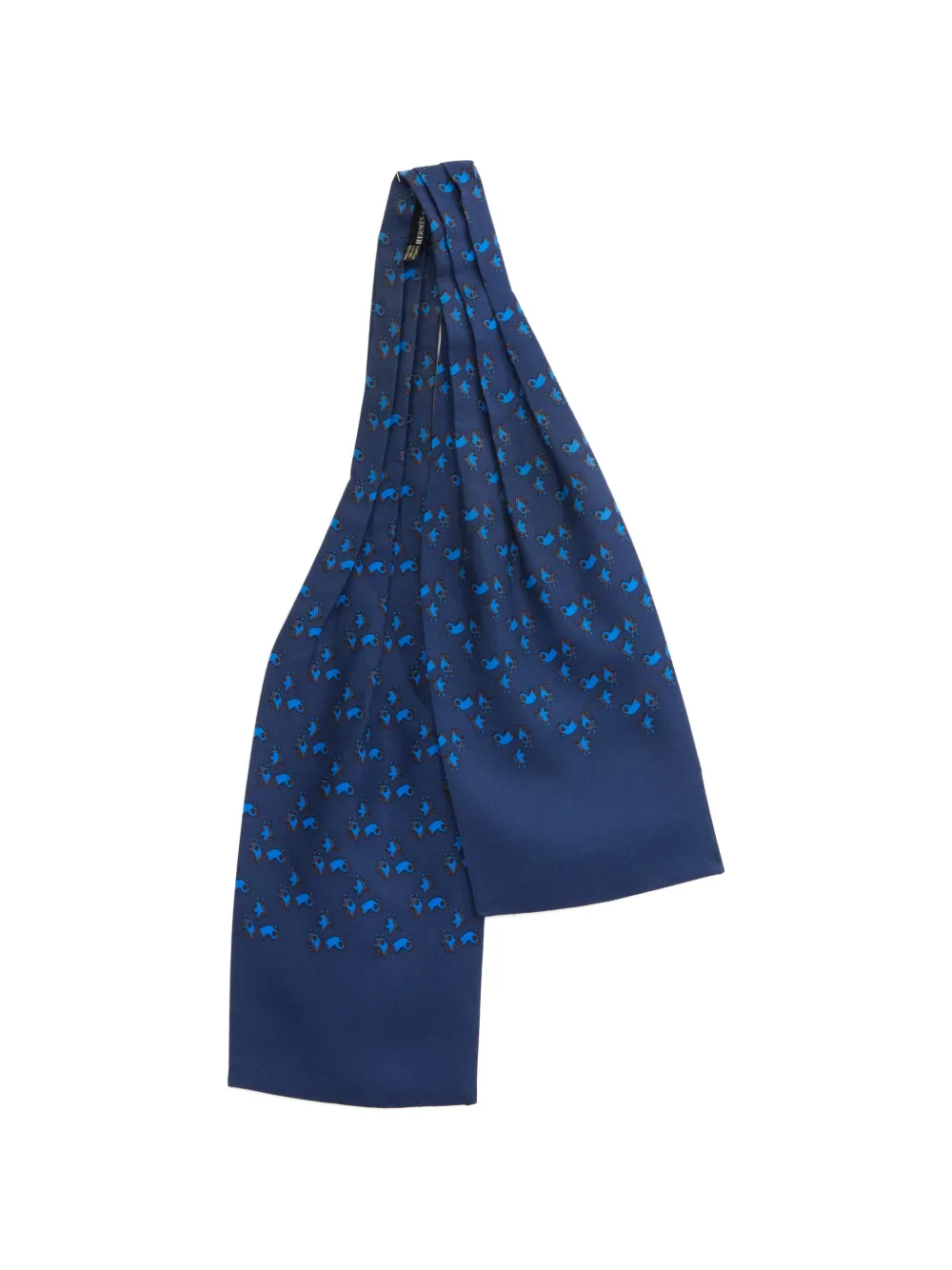 Hermès Pre-Owned 2000s Horses-print silk scarf - Blau