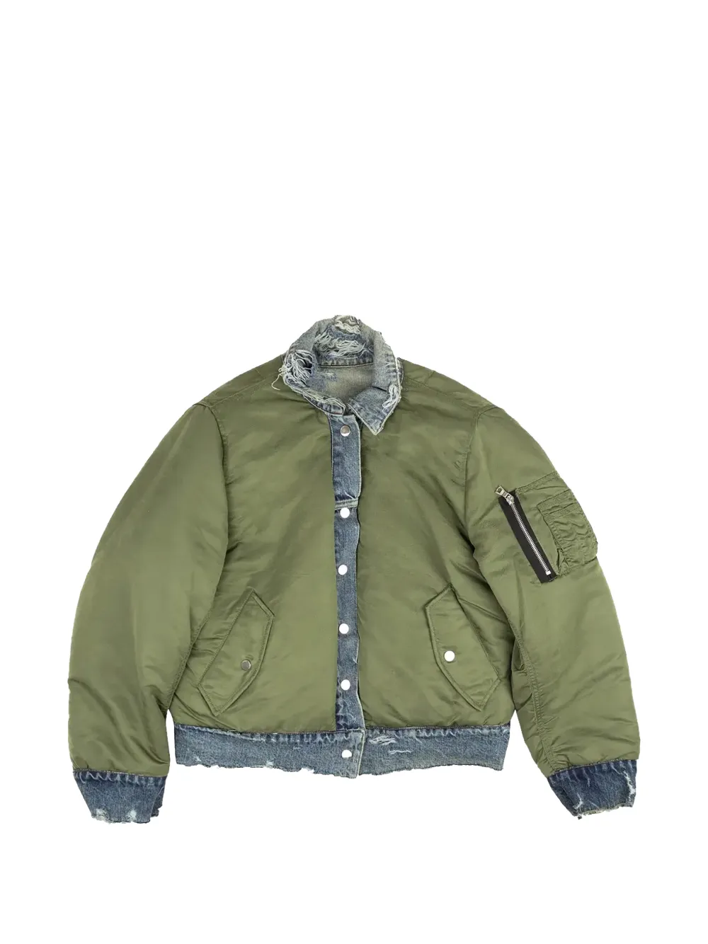AMIRI reversible distressed denim jacket - Verde
