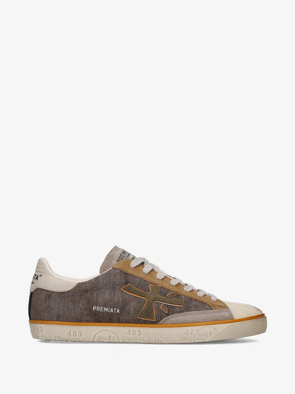 Premiata Steven 8051 panelled sneakers | Brown | Image 1