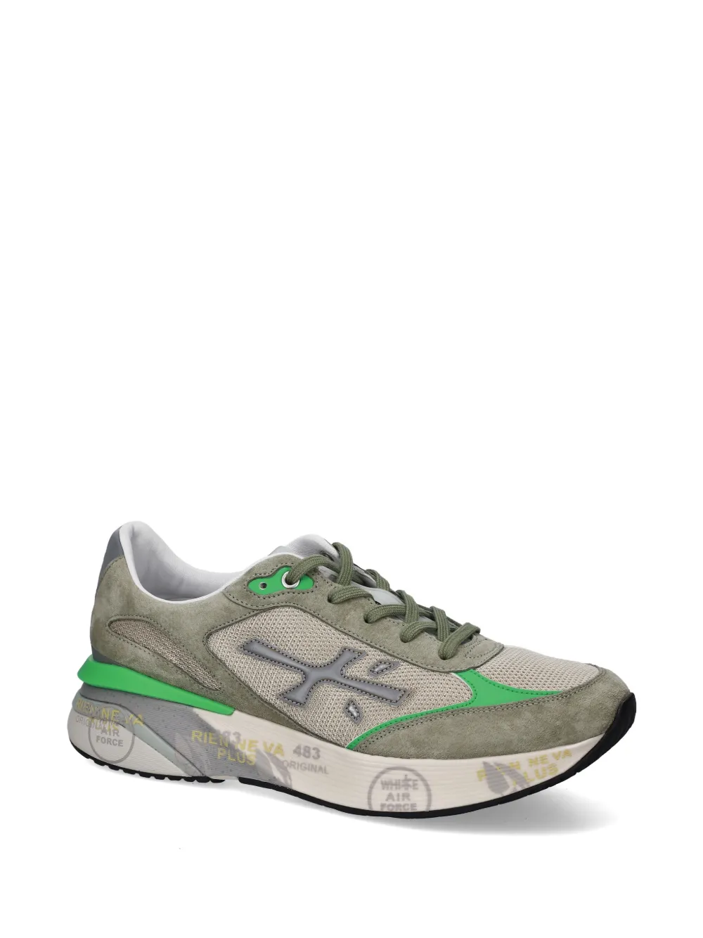 Premiata Moerun 8076 logo-appliqué sneakers Groen