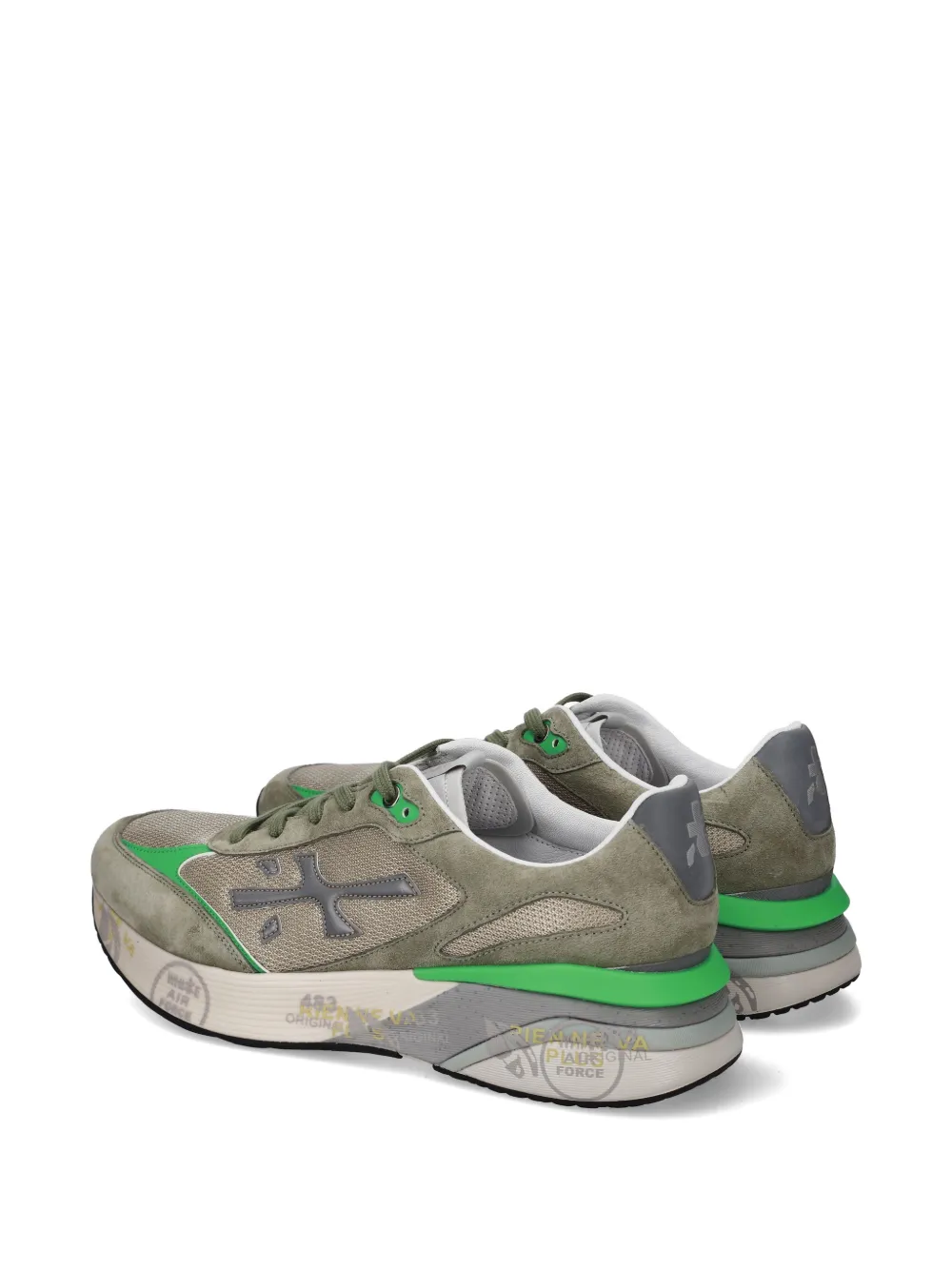 Premiata Moerun 8076 logo-appliqué sneakers Groen