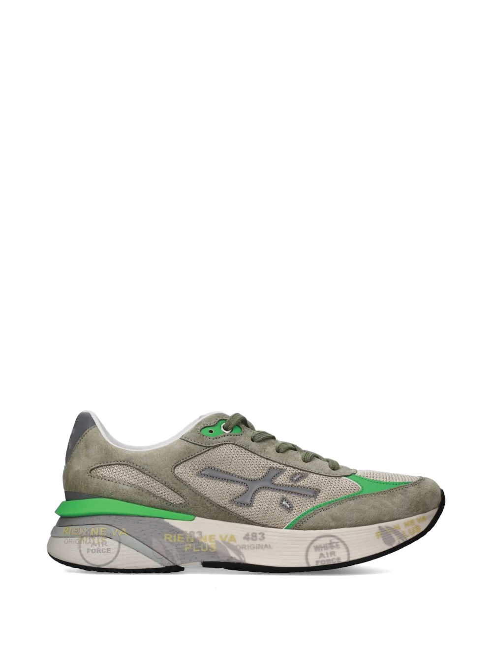 Premiata Moerun 8076 logo-appliqué sneakers - Verde