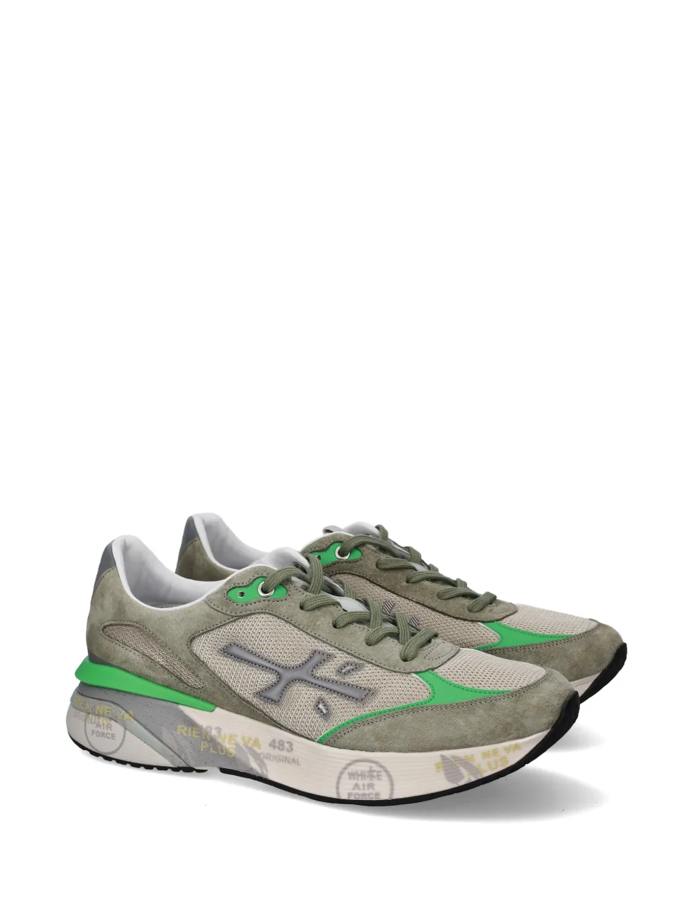 Premiata Moerun 8076 logo-appliqué sneakers Groen