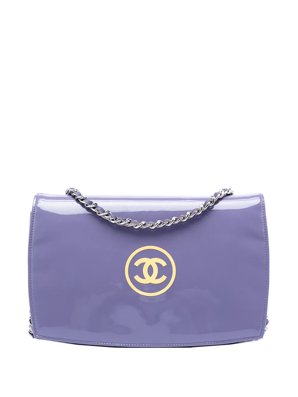 CHANEL Pre-Owned 2010-2011 CC Patent Wallet On Chain crossbody bag - Viola