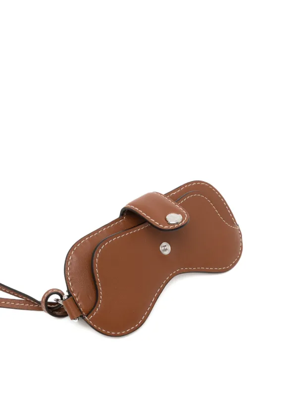 Moncler キルティングレザー メガネフレームケース | ブラウン