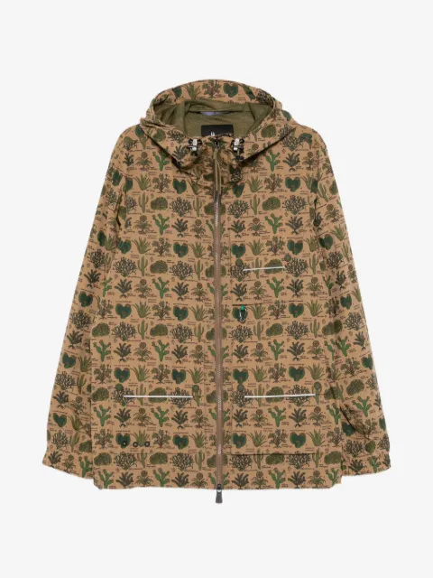 Moncler Grenoble chamarra con estampado gráfico y parche de logo