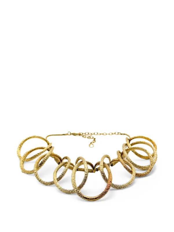 Dior Pre-owned 1990s Loop Collar Necklace in Gold