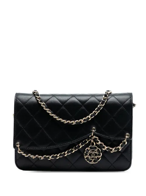CHANEL Pre-Owned 2019 Quilted Lambskin CC Charm Wallet on Chain crossbody bag