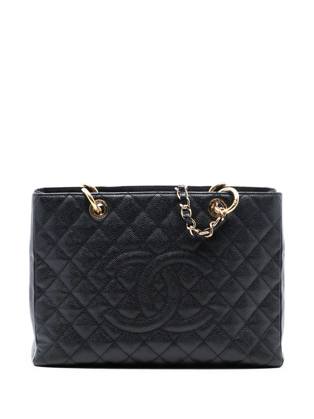 CHANEL Pre-Owned 2010-2011 Caviar Grand Shopping tote bag - Nero