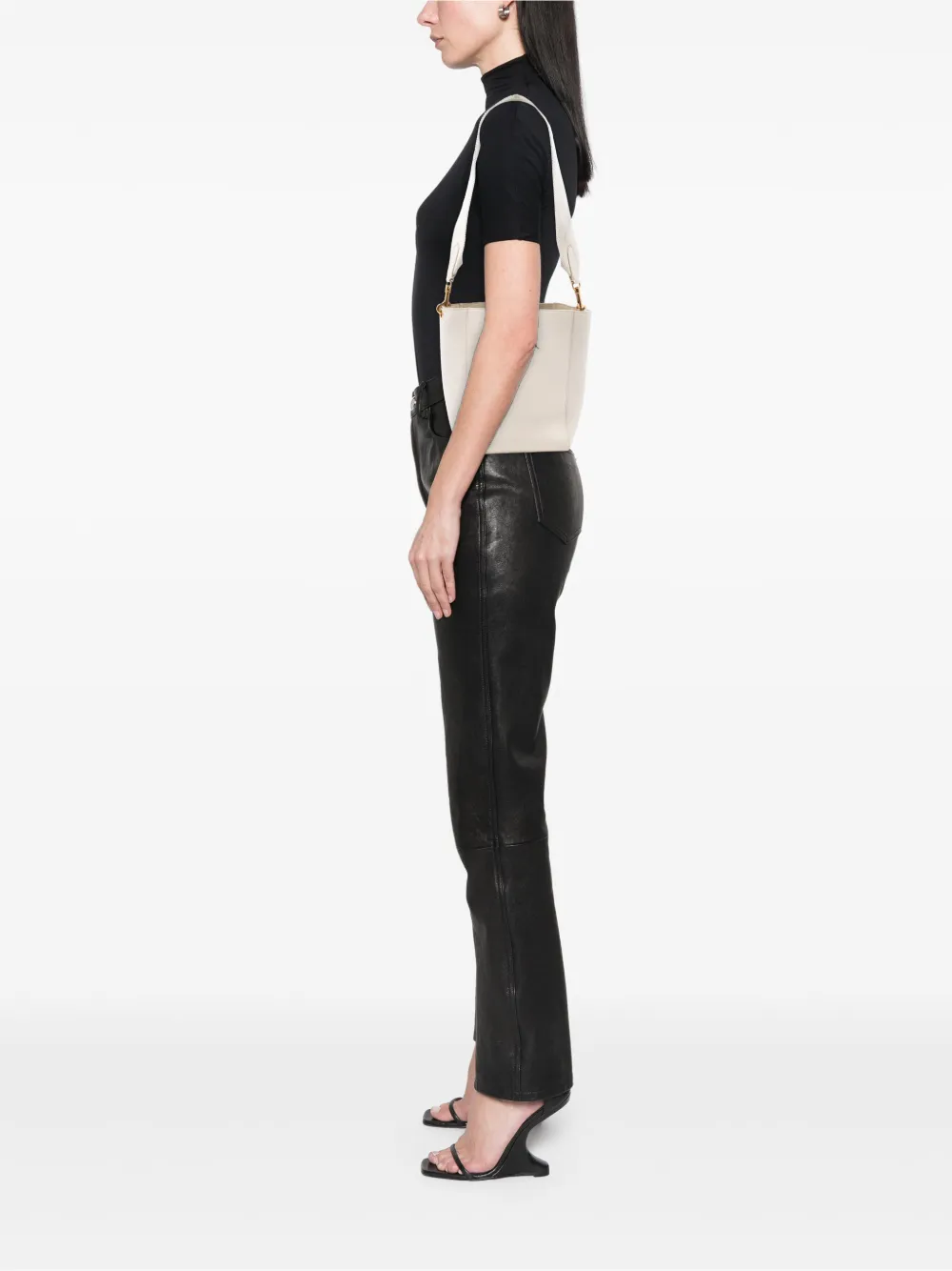  Celine Pre-owned Borsa A Secchiello Seau Sangle Piccola In Pelle Di Vitello Pieno Fiore 2018 - Marrone 