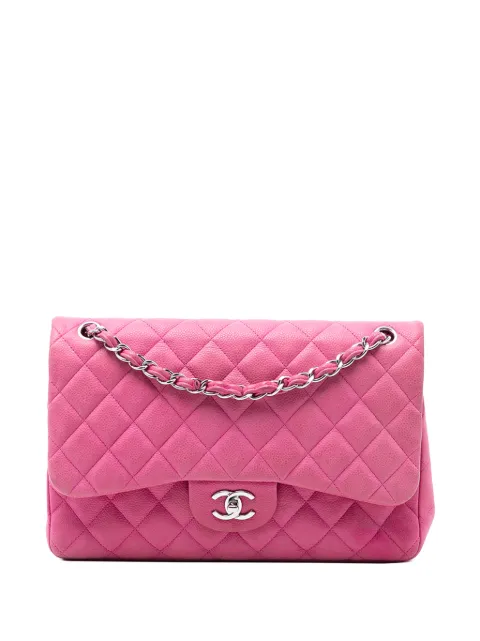 CHANEL Pre-Owned bolsa de hombro jumbo Double Flap de piel caviar 2013-2014