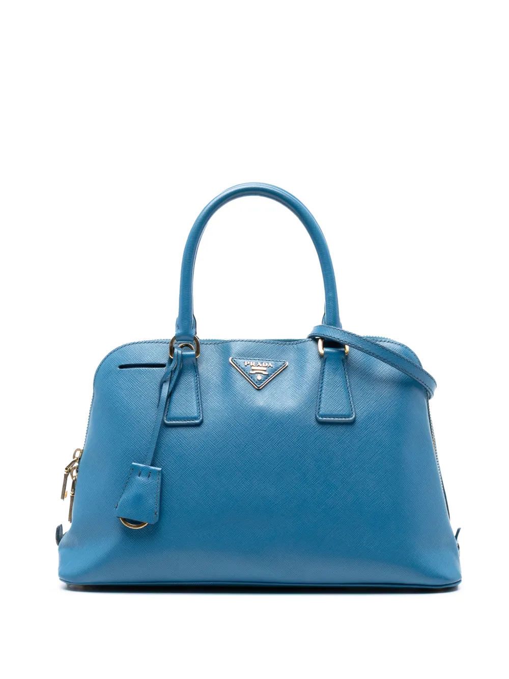 Prada Pre-Owned 2021-2025 Medium Saffiano Lux Promenade satchel - Blu