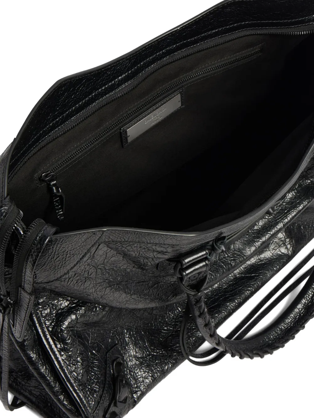 Balenciaga Le City grote shopper verfraaid met studs Zwart