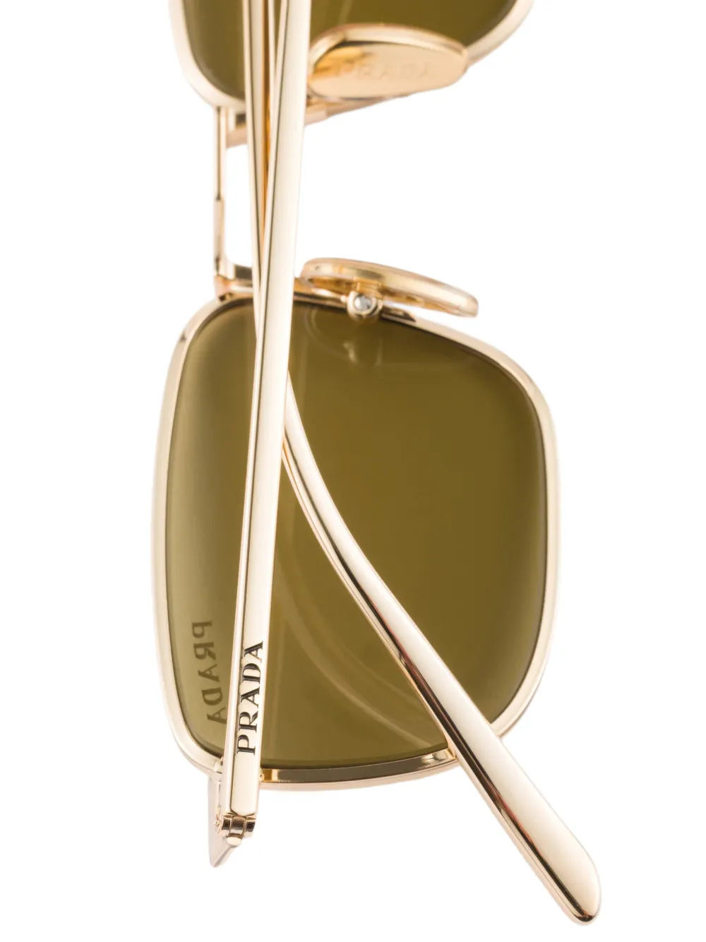 Prada Eyewear Zonnebril met logo Goud