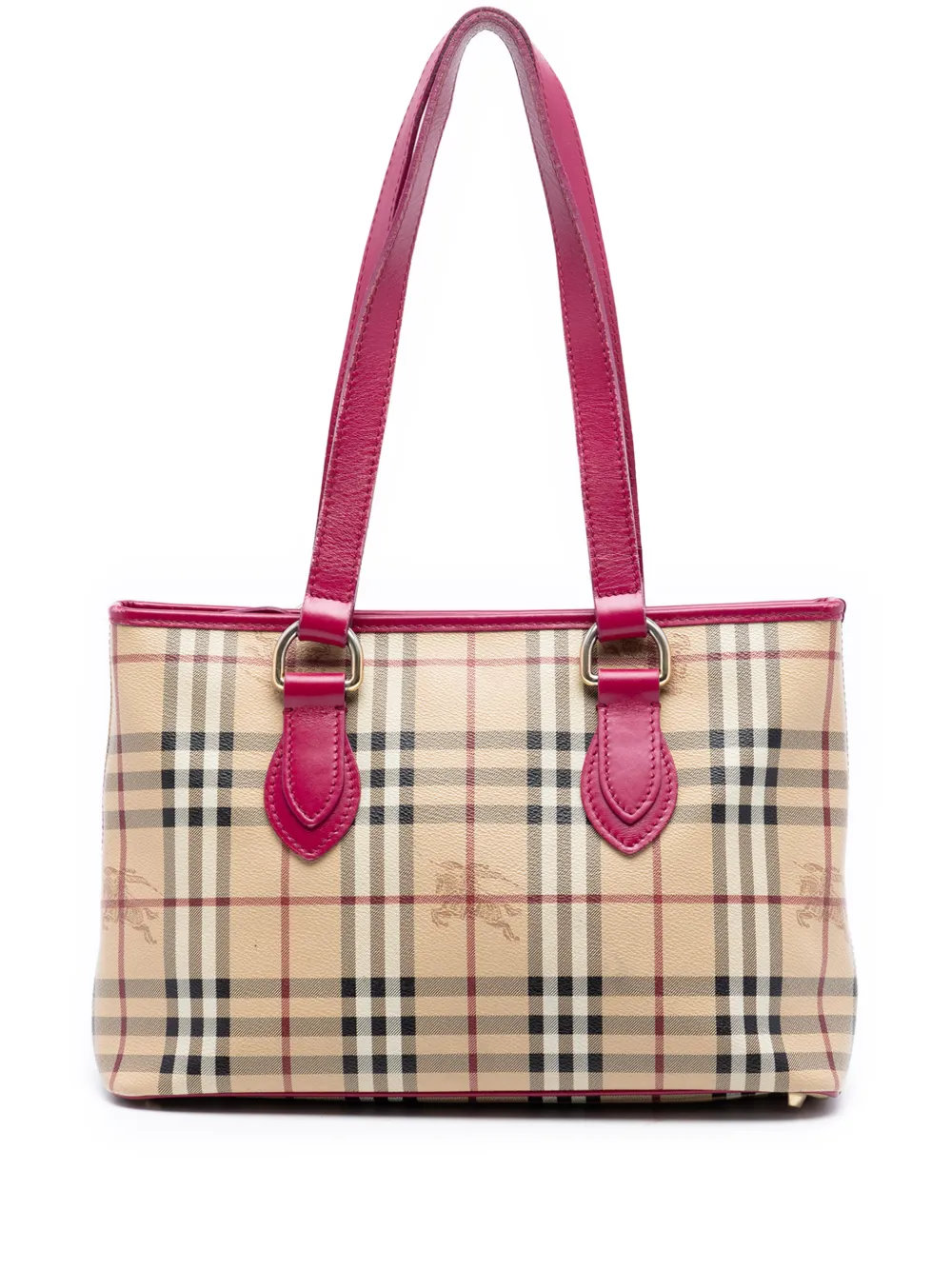 Burberry Pre-Owned 2010-2025 mittelgroßer Haymarket Check Regent Canvas-Tote Bag - Rosa